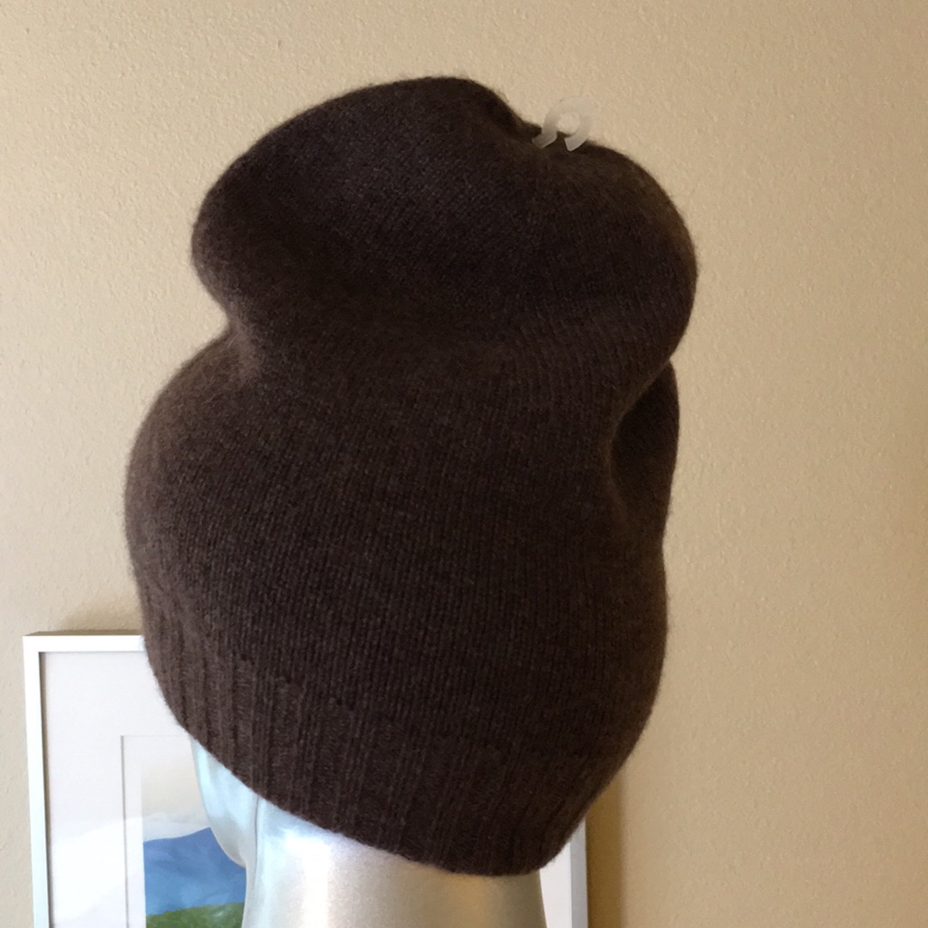 100% Cashmere Knit Beanie Reversible — image 5 of 8